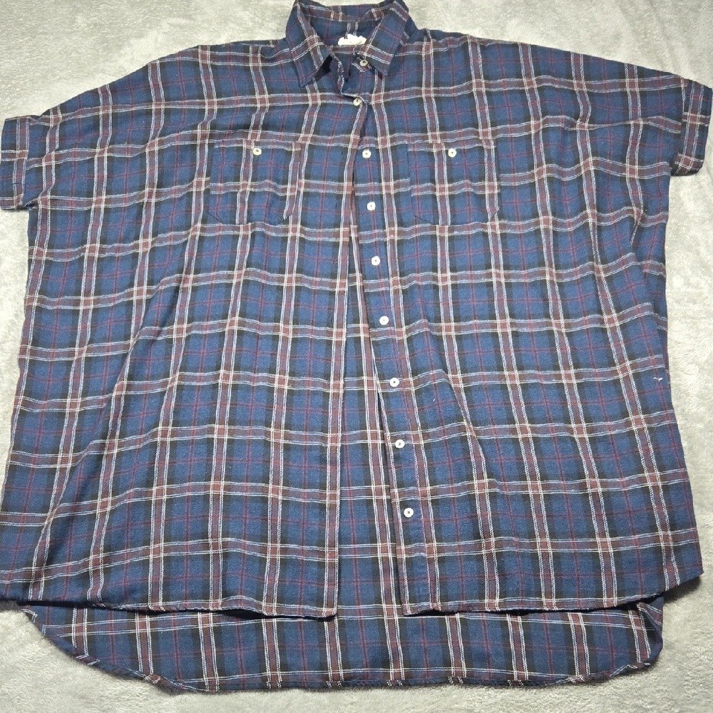 Womens EE:SOME Blue Plaid Shirt Dress